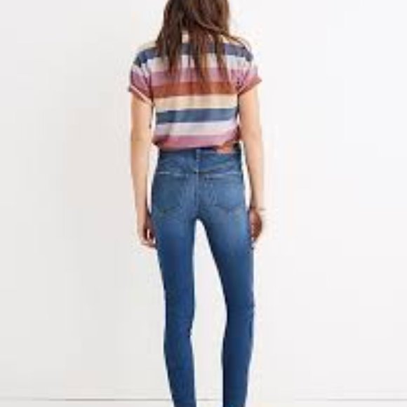 MADEWELL 10" High-Rise Skinny Jean, dark wash, 28 - Picture 2 of 14